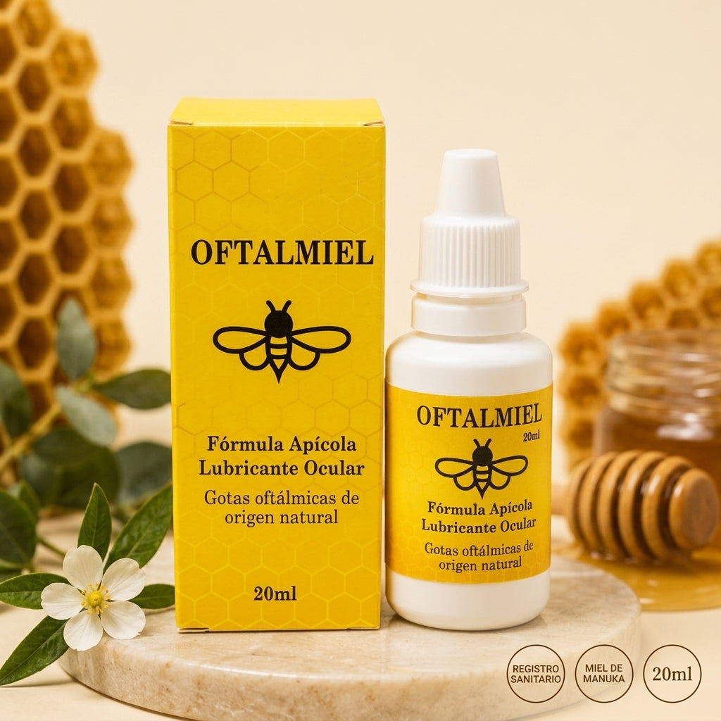Oftalmiel — gotas oftálmicas de miel de manuka, 20ml, con registro sanitario